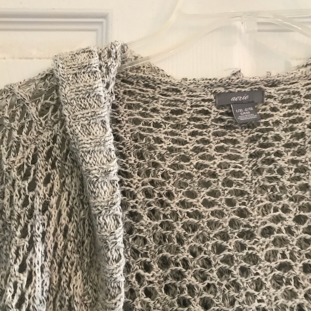 Gray knitted sweater from Aerie